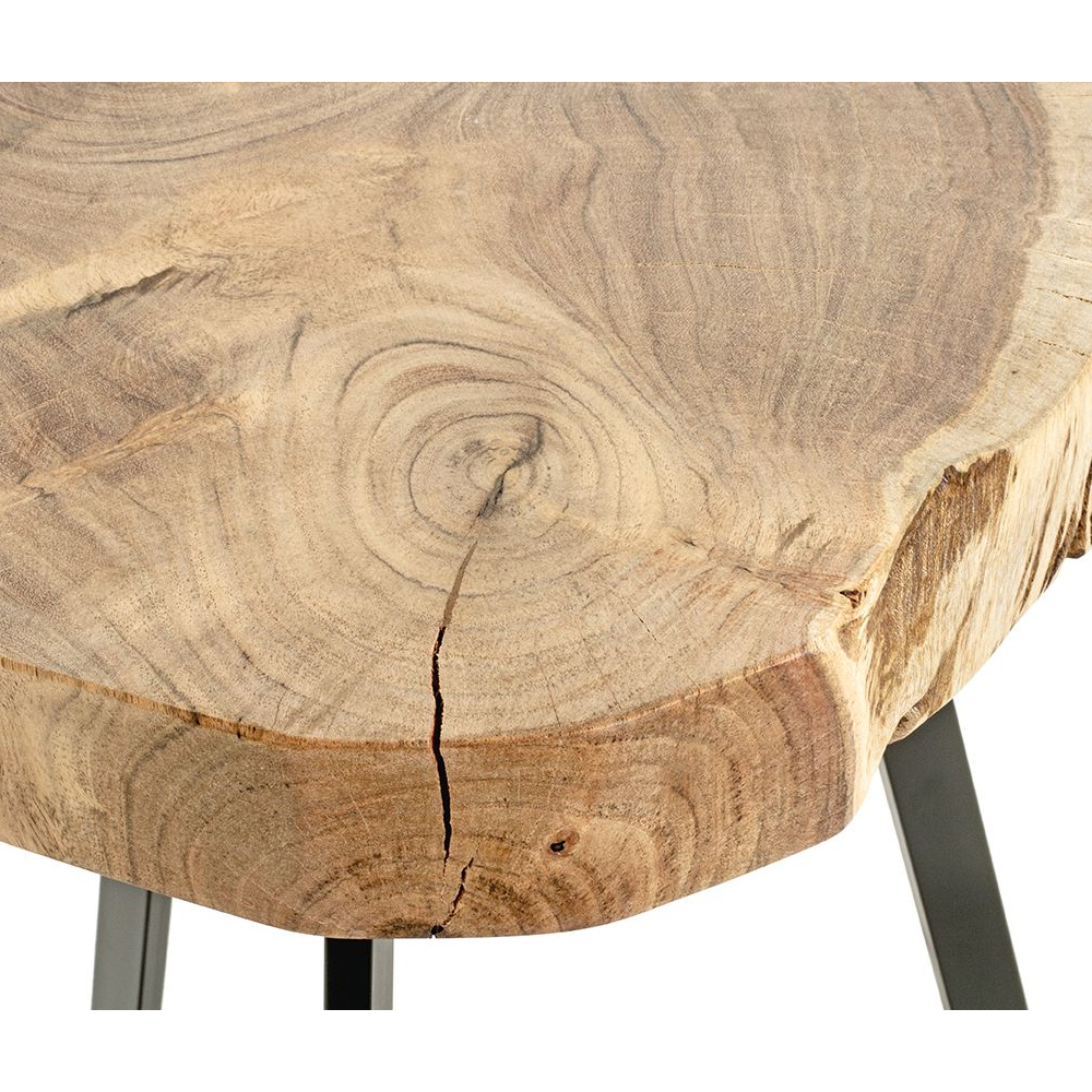 Putnam Large Wooden End Table In Oak And Black