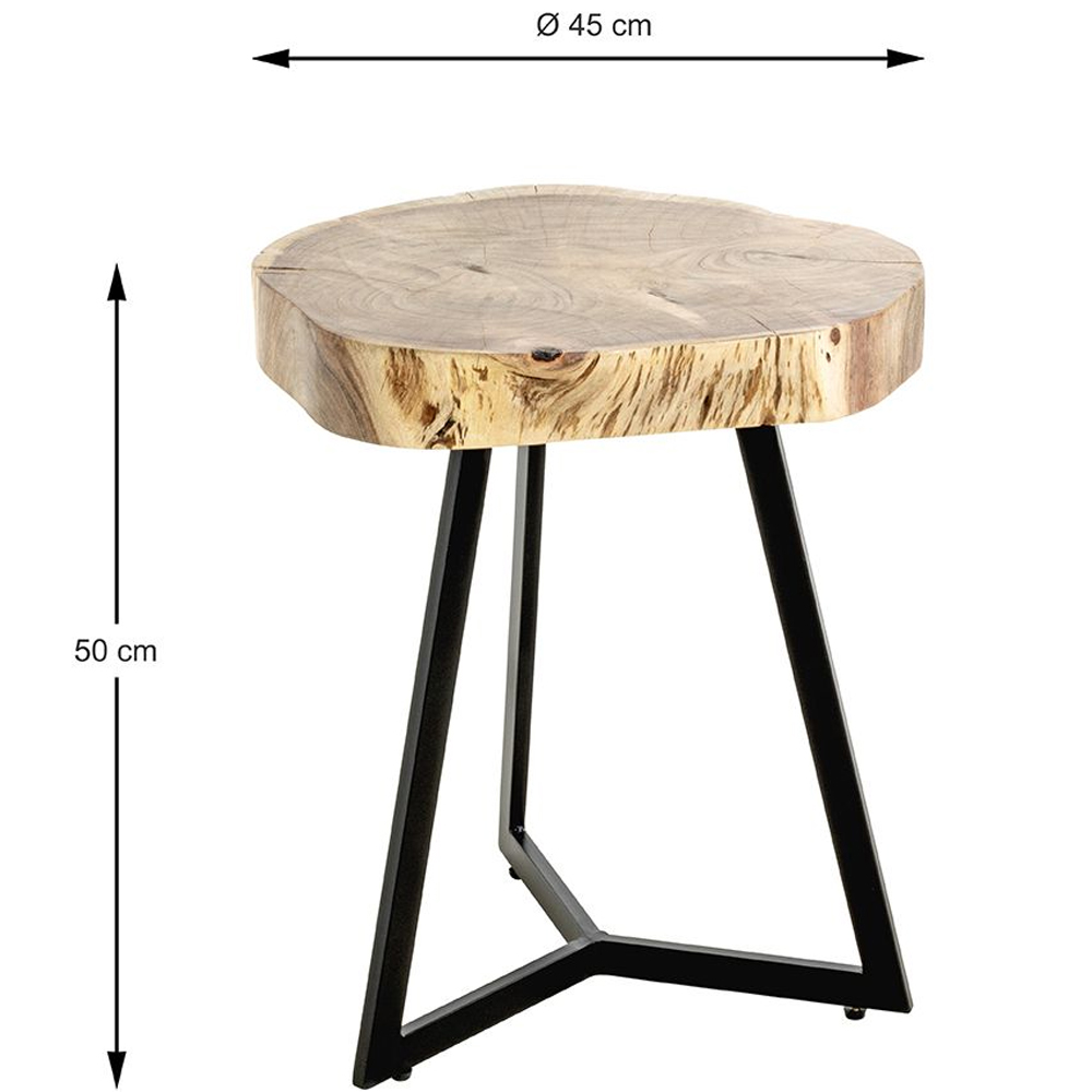 Putnam Large Wooden End Table In Oak And Black