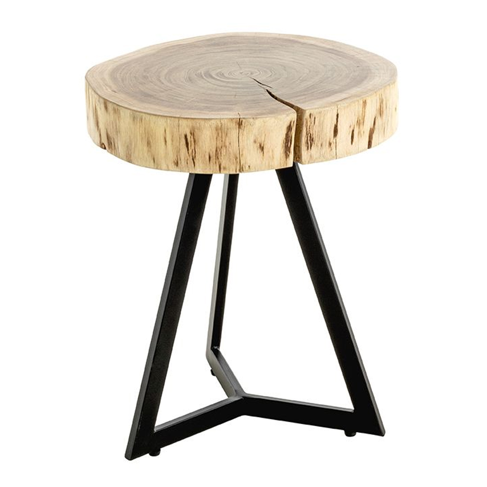 Putnam Small Wooden End Table In Oak And Black