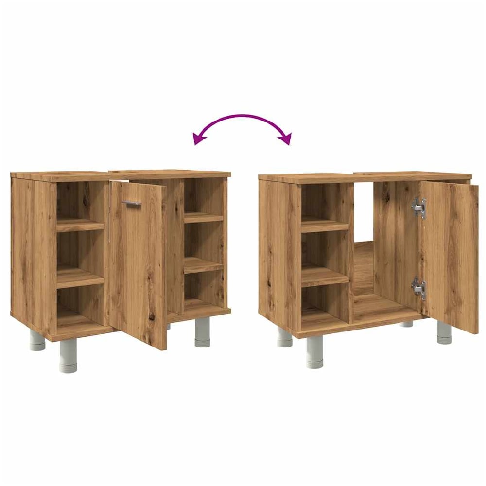 Putnam Wooden Vanity Unit With 1 Door In Oak