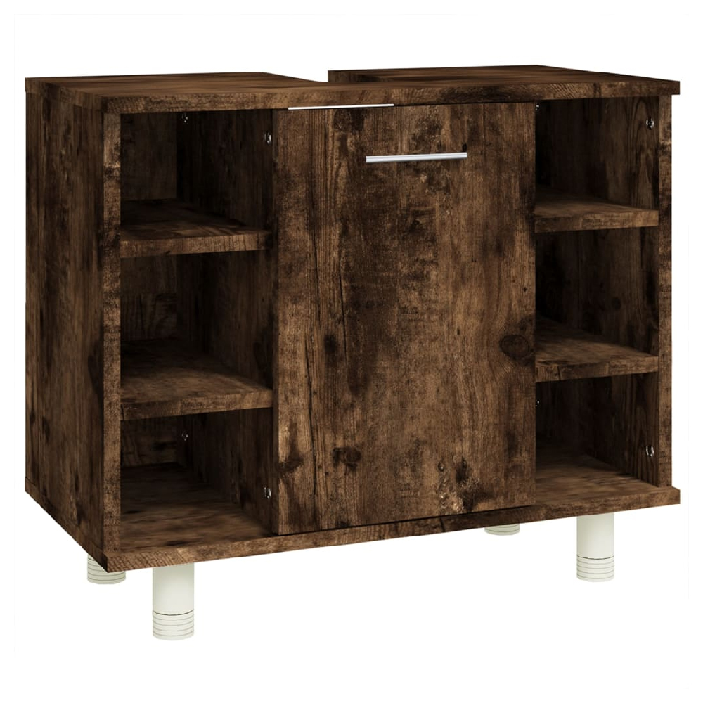 Putnam Wooden Vanity Unit With 1 Door In Smoked Oak