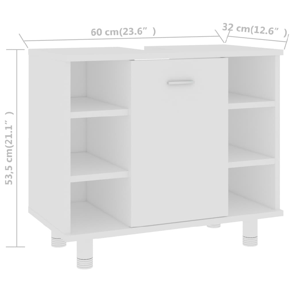 Putnam Wooden Vanity Unit With 1 Door In White