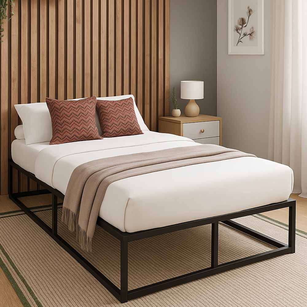 Putney Metal Single Bed In Black