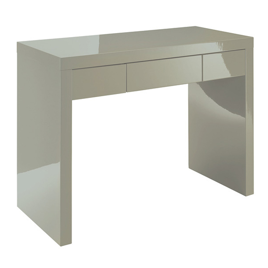 Puto High Gloss Dressing Table With 1 Drawer In Stone_2