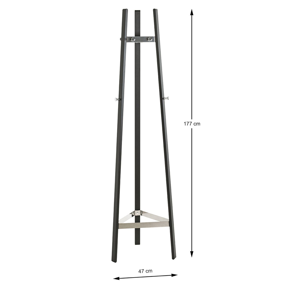 Puyallup Metal Coat Stand In Black