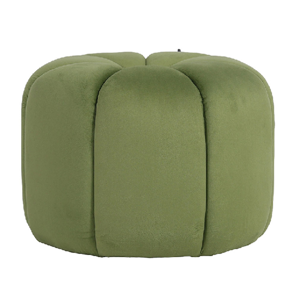 Qavon Velvety Stool in Green