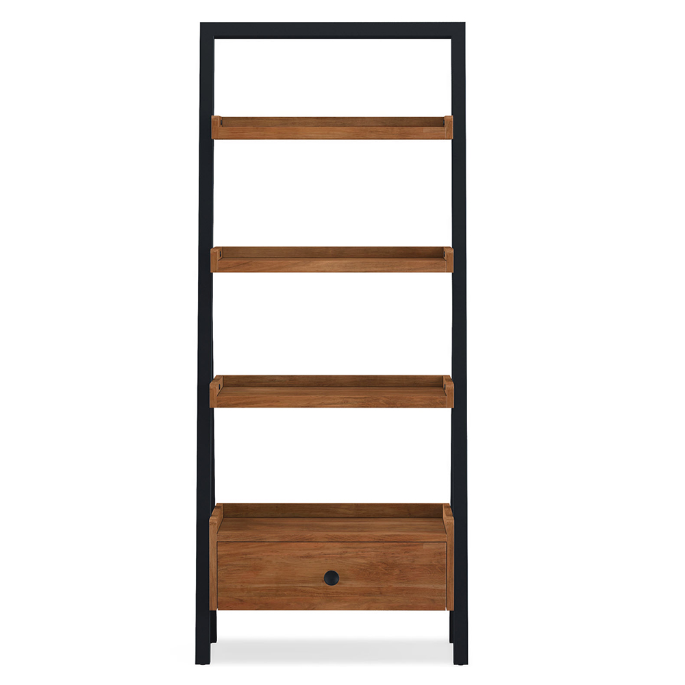 Qimera Acacia Wood Ladder Bookcase