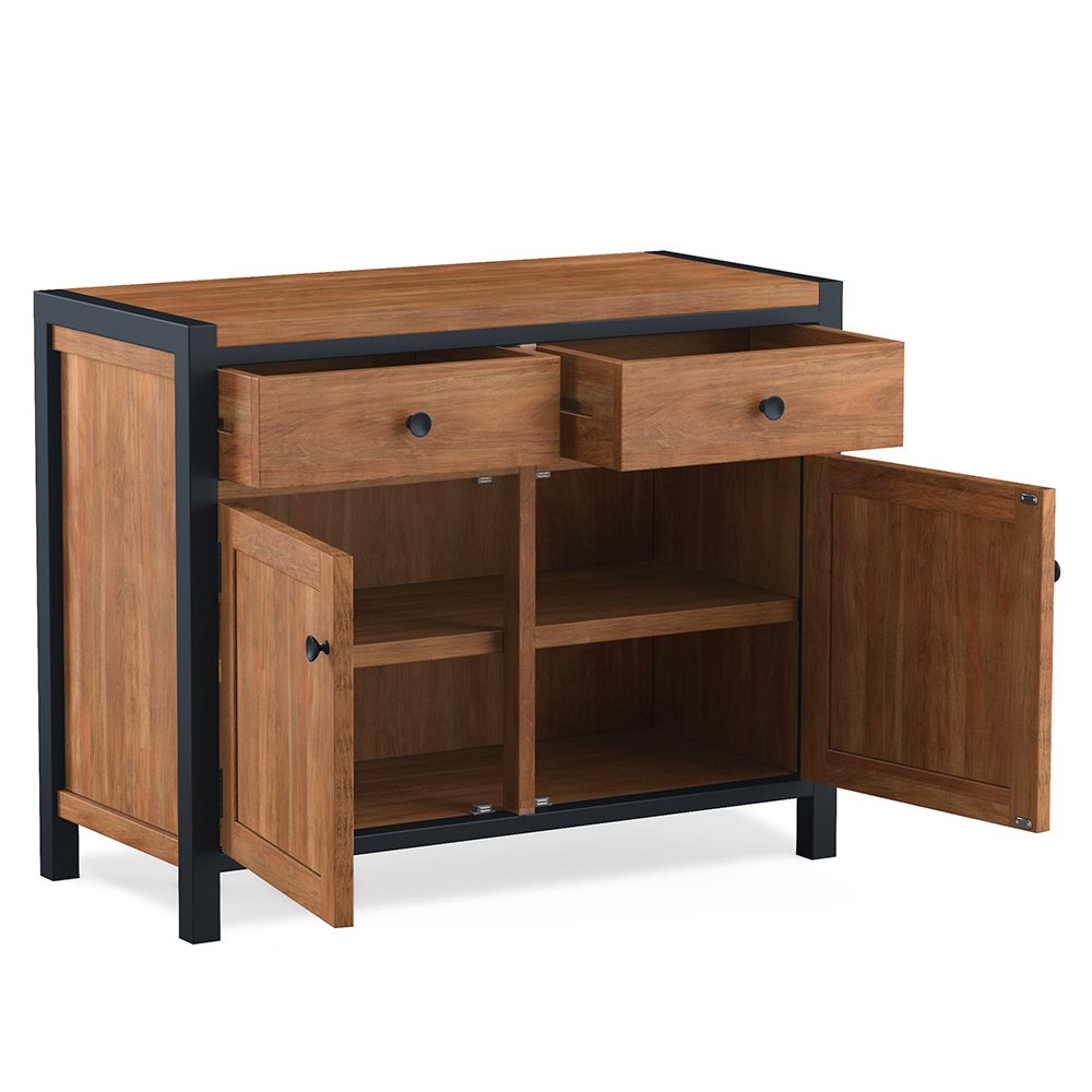 Qimera Acacia Wood Sideboard with 2 Doors 2 Drawers