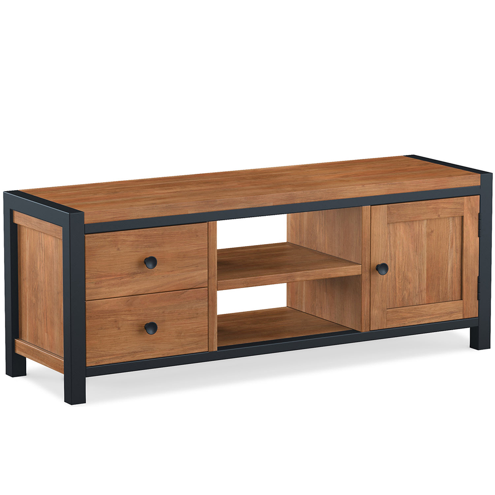 Qimera Acacia Wood TV Stand with 1 Door 2 Drawers