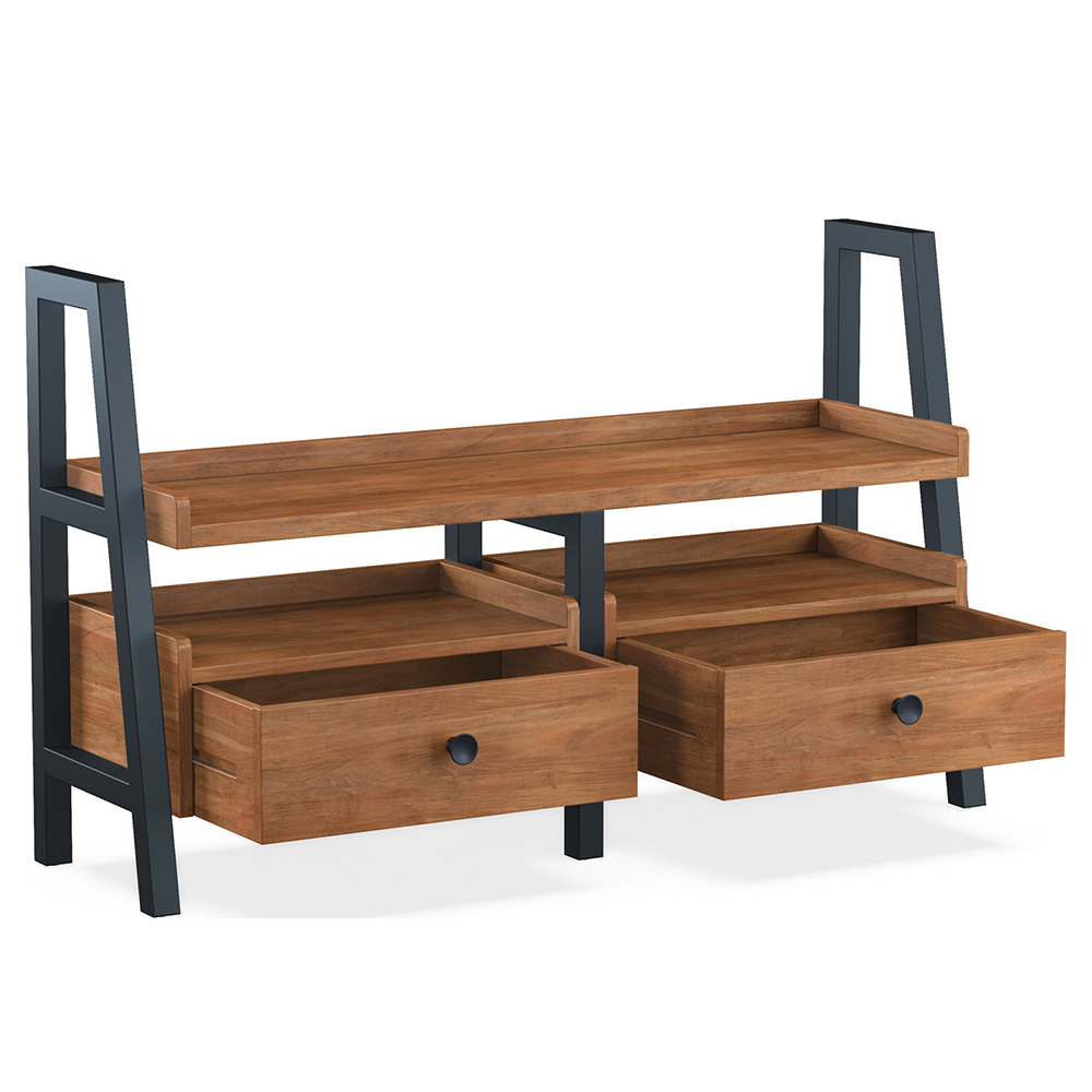Qimera Acacia Wood TV Stand with 2 Drawers