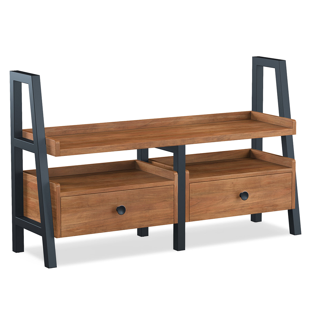 Qimera Acacia Wood TV Stand with 2 Drawers