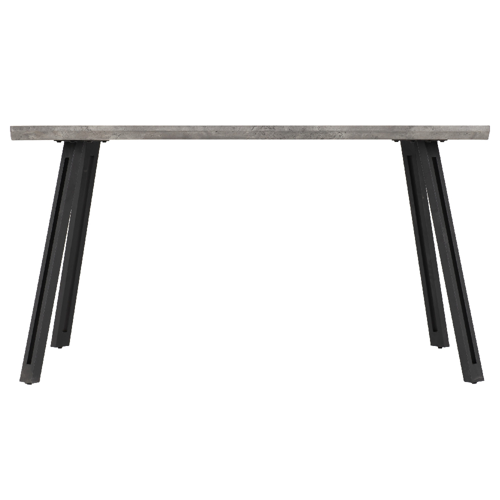 Qinson Concrete Effect Dining Table With 4 Chairs In Grey