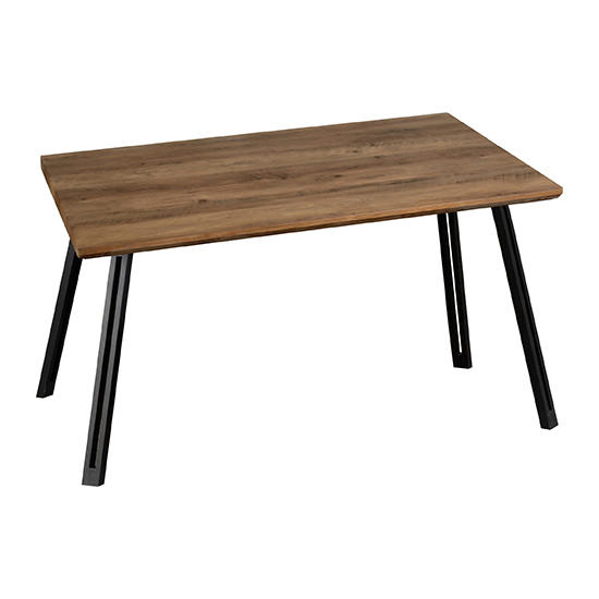 Qinson Straight Edge Dining Table With 4 Avah Grey Chairs