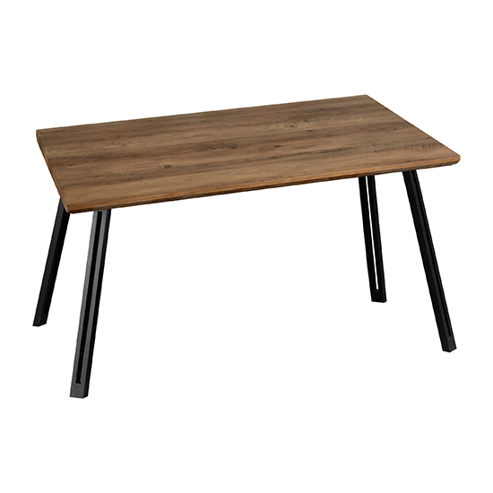 Qinson Straight Edge Dining Table With 4 Lyster Grey Chairs