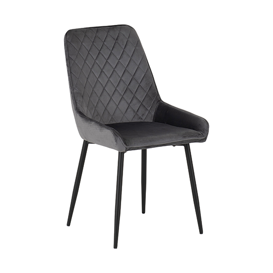 Qinson Wave Edge Dining Table With 4 Avah Grey Chairs