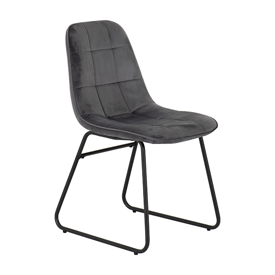Qinson Wave Edge Dining Table With 4 Lyster Grey Chairs_3