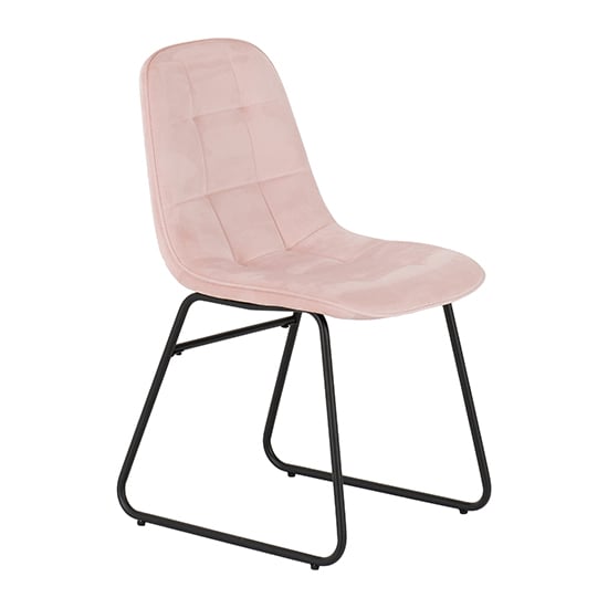 Qinson Wave Edge Dining Table With 4 Lyster Pink Chairs_3