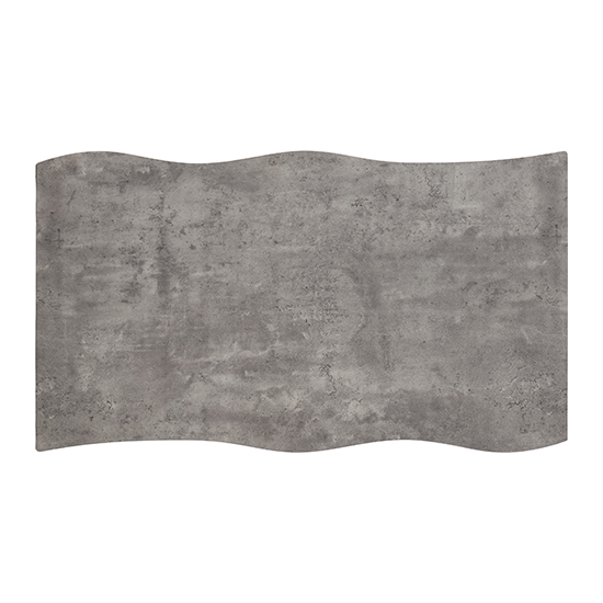 Qinson Wooden Wave Edge Dining Table In Concrete Effect