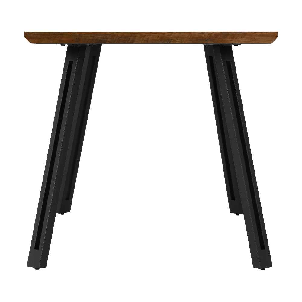 Qinson Wooden Wave Edge Dining Table In Medium Oak