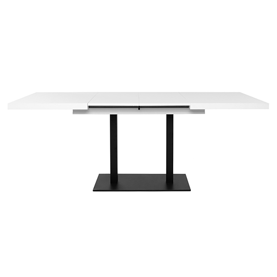 Quads Extending Wooden Dining Table In White And Black_3