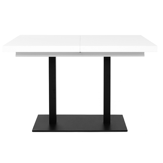 Quads Extending Wooden Dining Table In White And Black_4