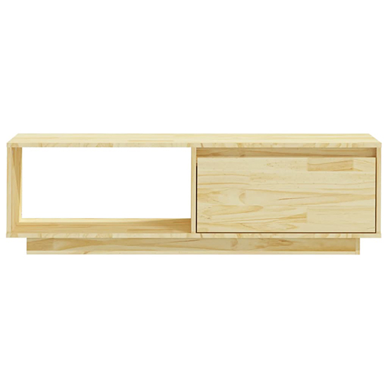 Quana Pinewood TV Stand With 1 Door 1 Shelf In Natural