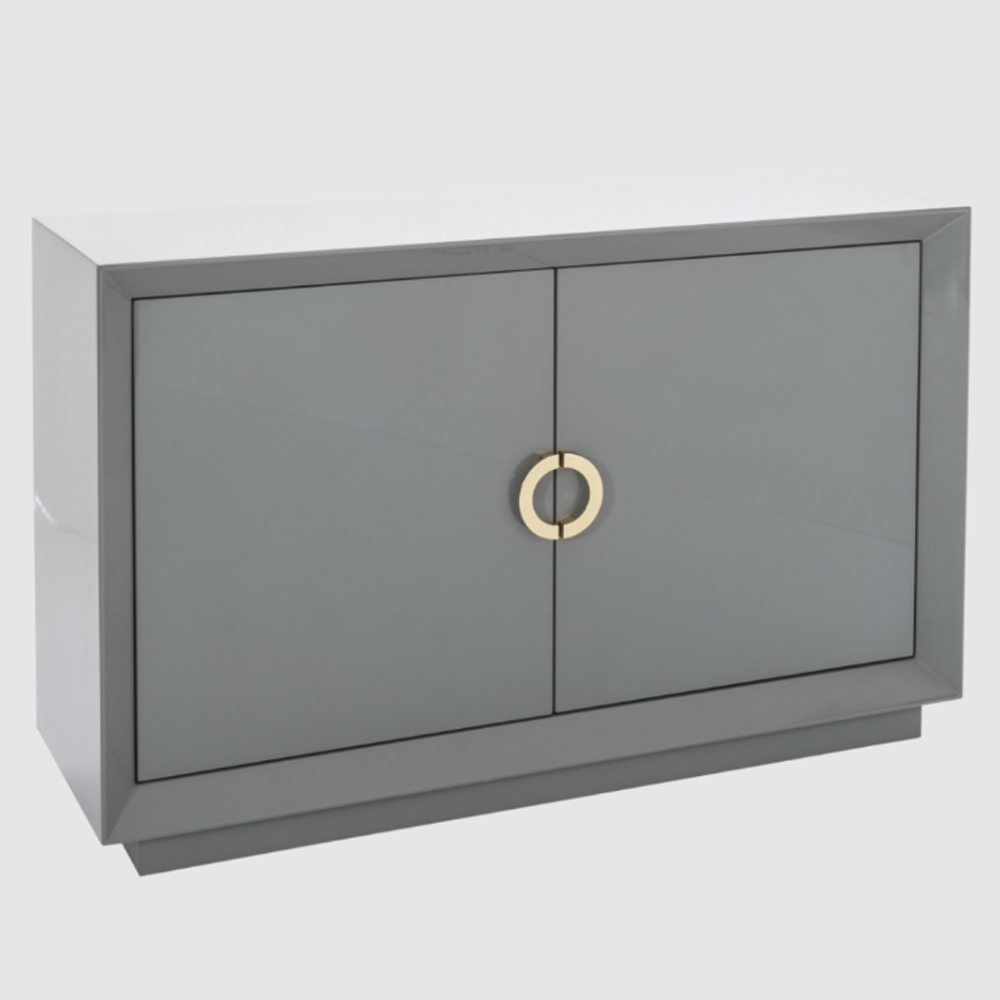 quarryville high gloss sideboard with 2 doors in grey