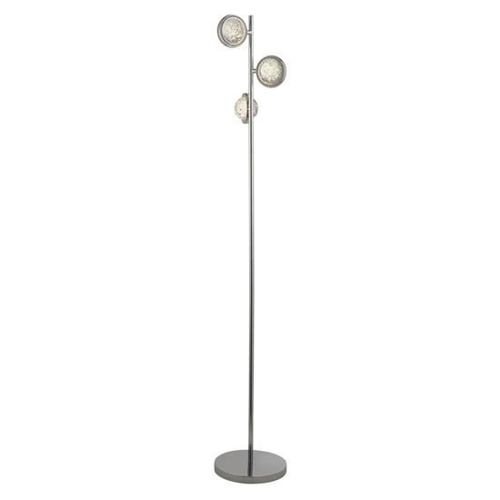 Product photograph of Quartz 3 Lights Bubble Glass Floor Lamp In Chrome from Furniture in Fashion