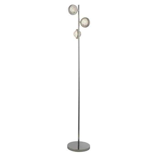 Photo of Quartz 3 lights bubble glass floor lamp in chrome