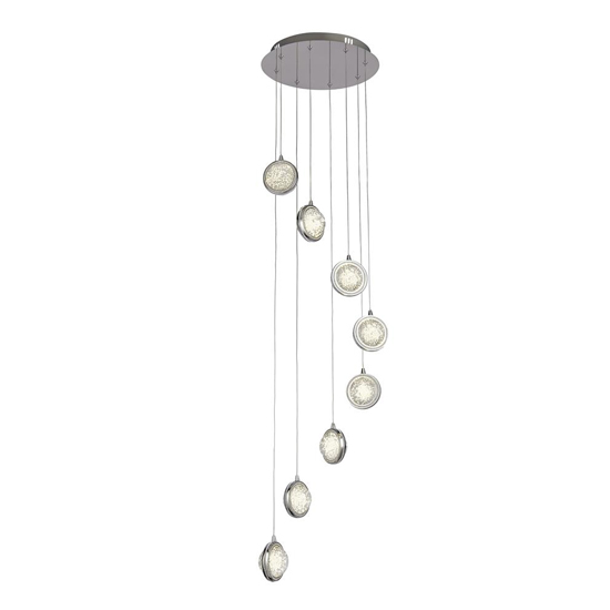 Read more about Quartz 8 lights bubble glass ceiling pendant light in chrome