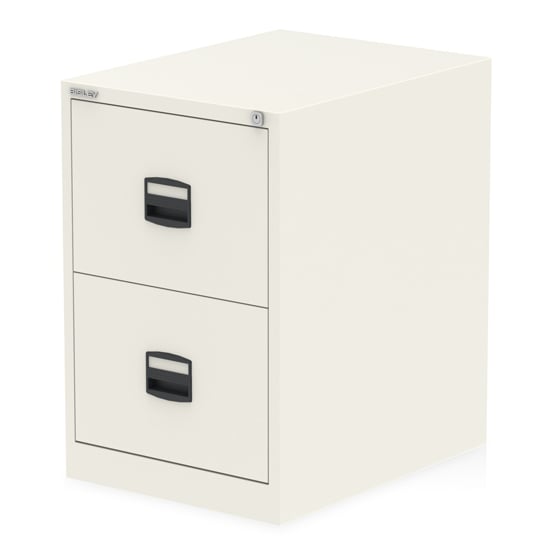 Read more about Qube steel 2 drawers filing cabinet in chalk white