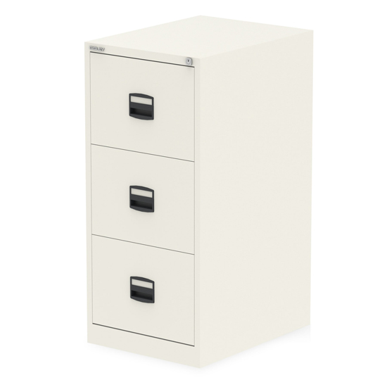 Read more about Qube steel 3 drawers filing cabinet in chalk white