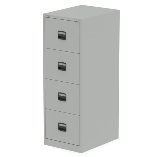 Read more about Qube steel 4 drawers filing cabinet in goose grey