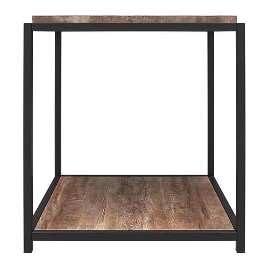 Quebec Wooden Side Table In Weathered Oak