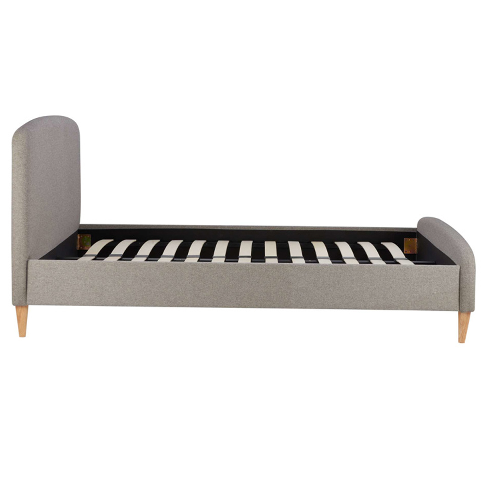 Quebecor Fabric Small Double Bed In Grey
