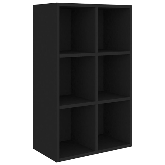 Quena Wooden Bookcase With 6 Compartments In Black_2