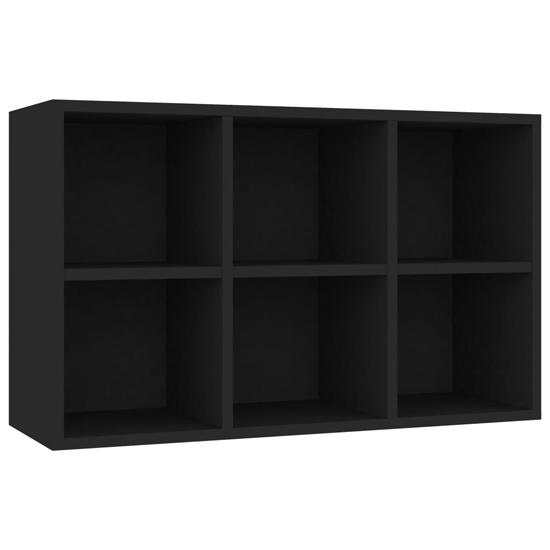 Quena Wooden Bookcase With 6 Compartments In Black_5