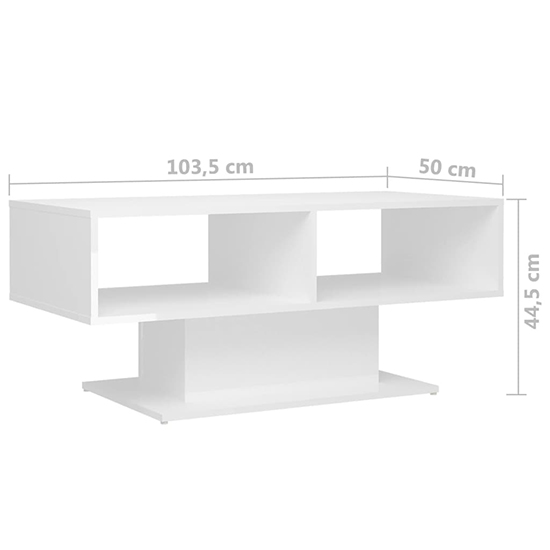 Quenti High Gloss Coffee Table With Shelves In White_4