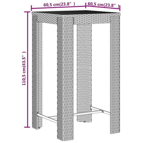 Quest Solid Wood 3 Piece Garden Bar Set In Black Poly Rattan