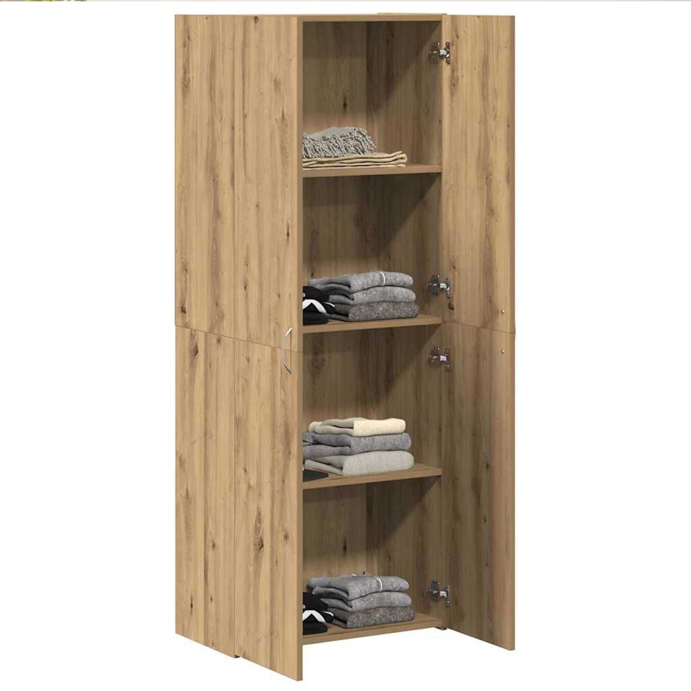 Quilcene 153cm Wooden Office Cabinet In Artisan Oak