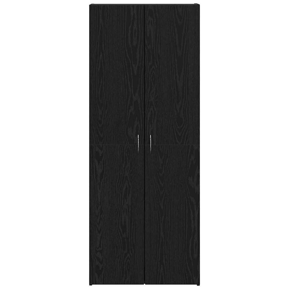 Quilcene 153cm Wooden Office Cabinet In Black Oak