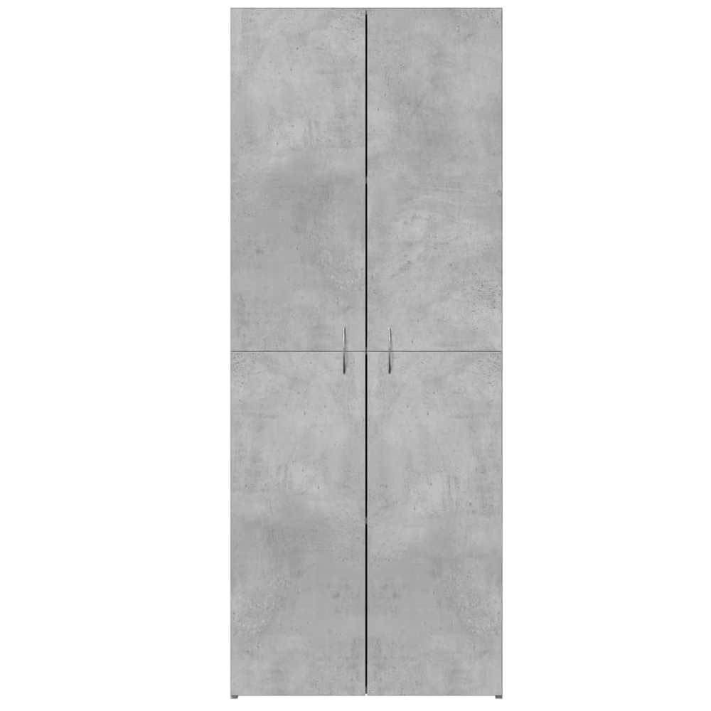 Quilcene 153cm Wooden Office Cabinet In Concrete Grey
