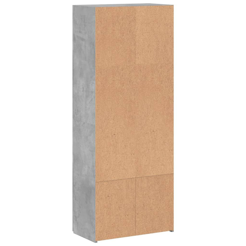 Quilcene 153cm Wooden Office Cabinet In Concrete Grey