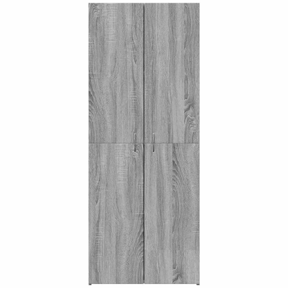 Quilcene 153cm Wooden Office Cabinet In Grey Sonoma