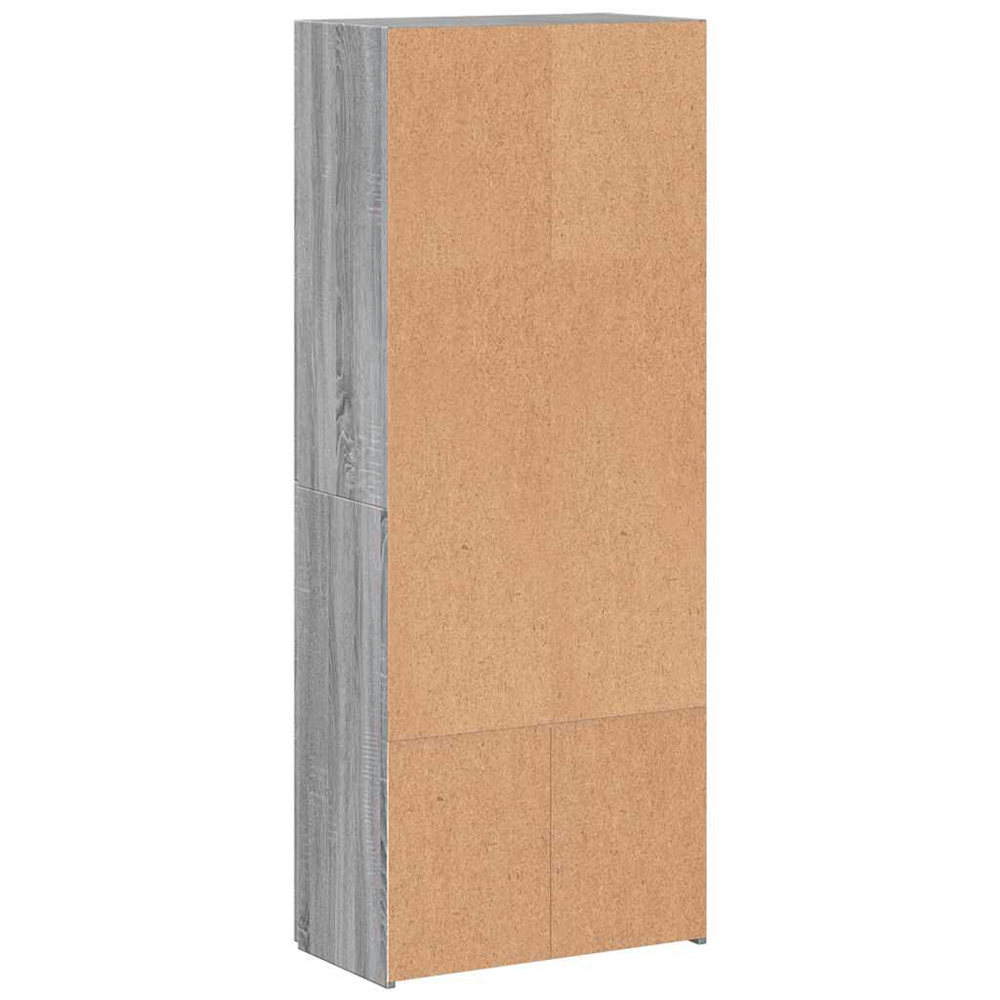 Quilcene 153cm Wooden Office Cabinet In Grey Sonoma