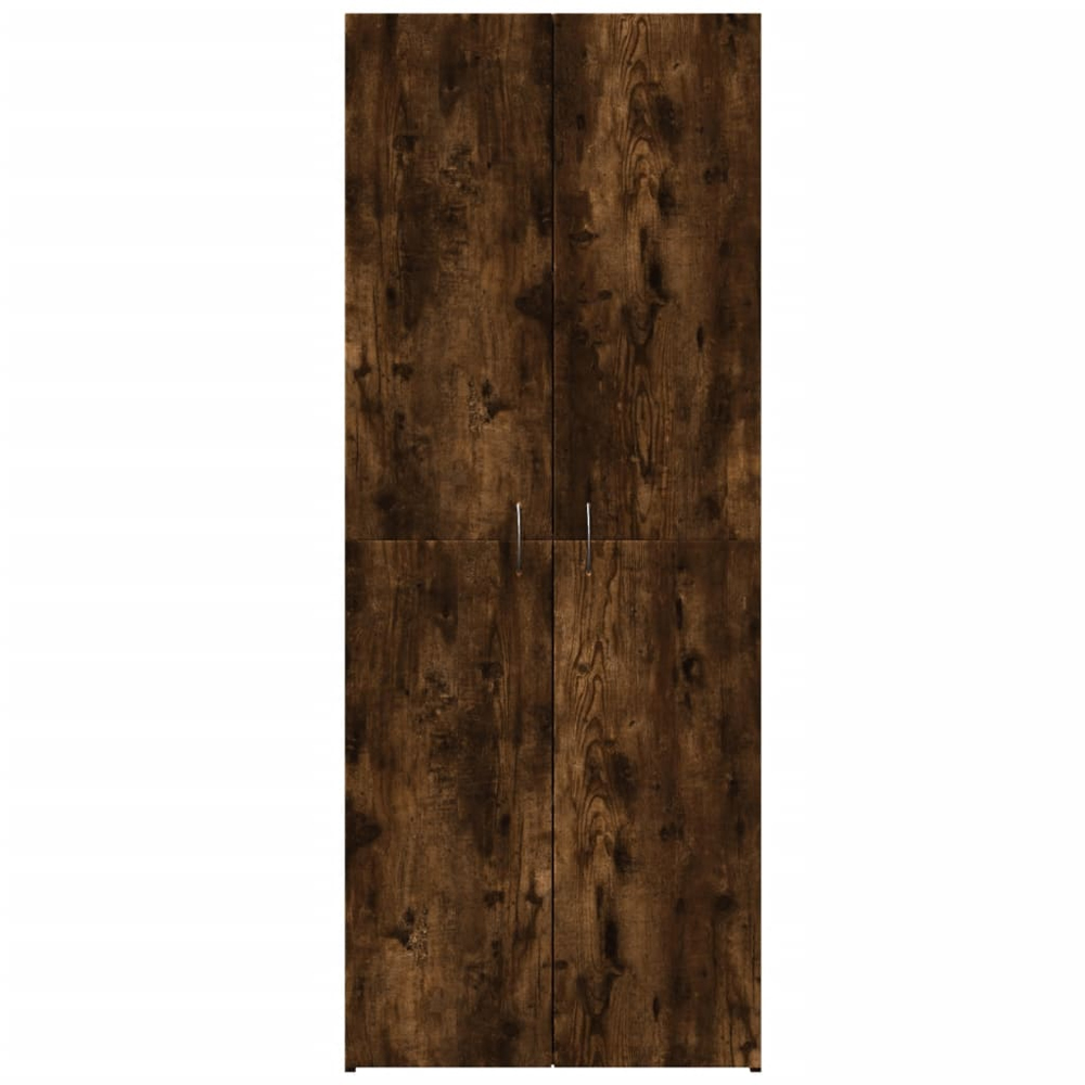 Quilcene 153cm Wooden Office Cabinet In Smoked Oak