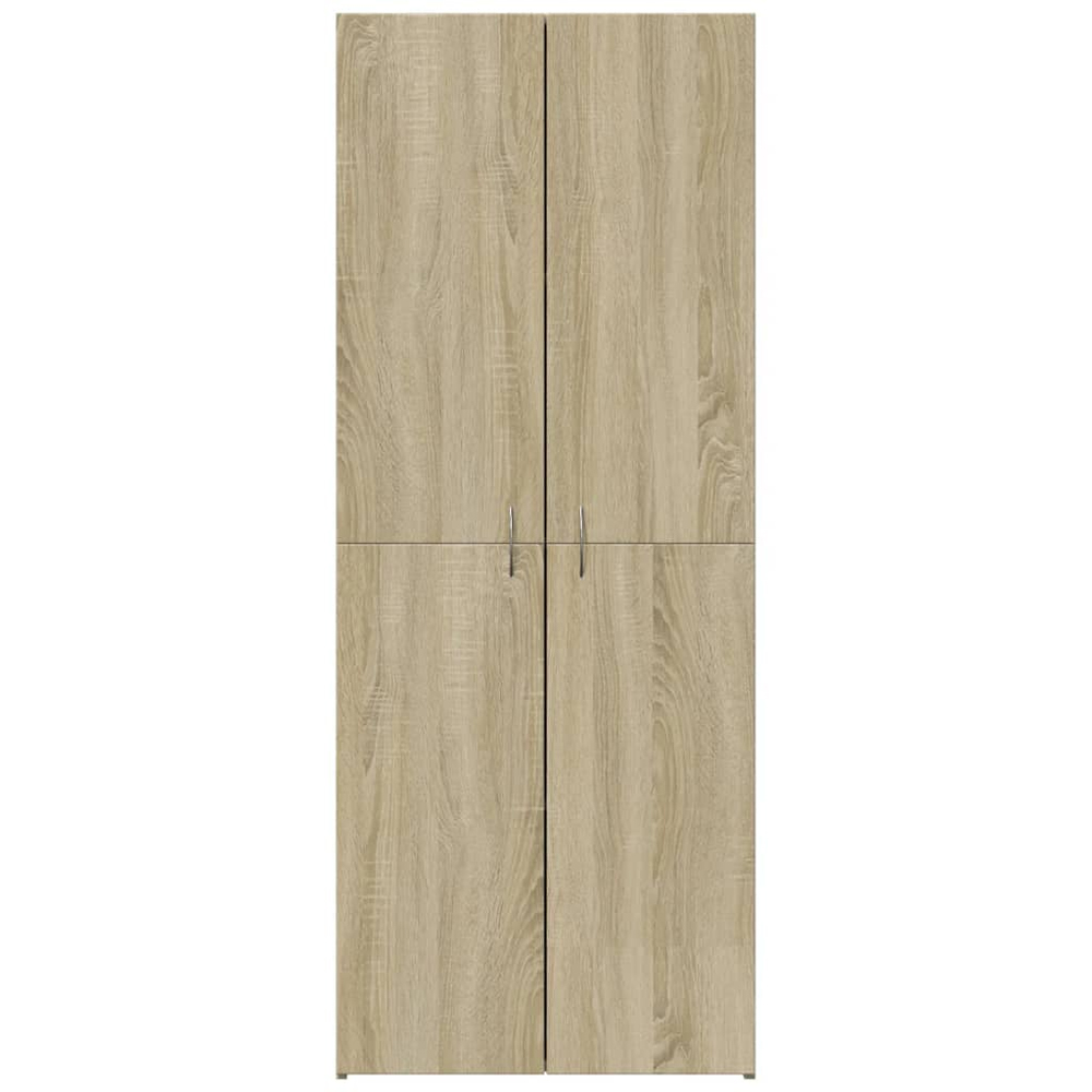 Quilcene 153cm Wooden Office Cabinet In Sonoma Oak