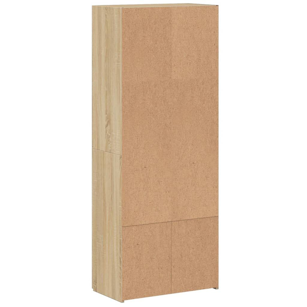 Quilcene 153cm Wooden Office Cabinet In Sonoma Oak