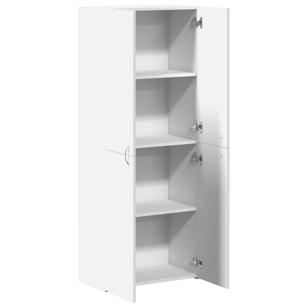 Quilcene 153cm Wooden Office Cabinet In White