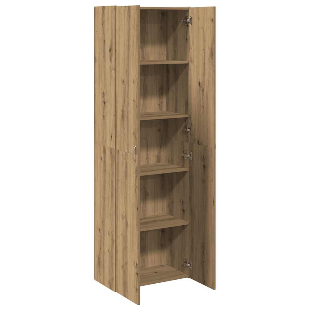 Quilcene 190cm Wooden Office Cabinet In Artisan Oak